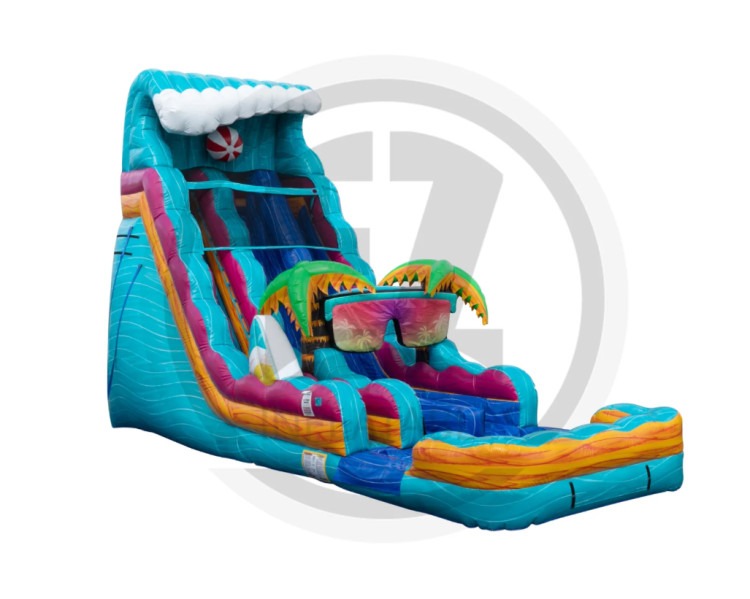 22FT dual Lane Beach Life slide
